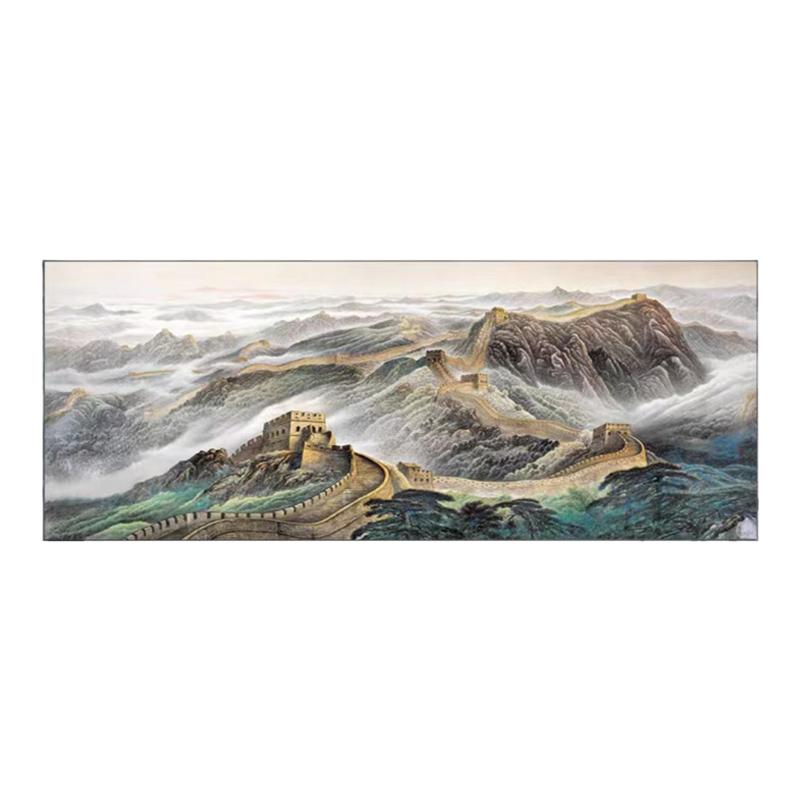 风景画抽象手绘万里长城