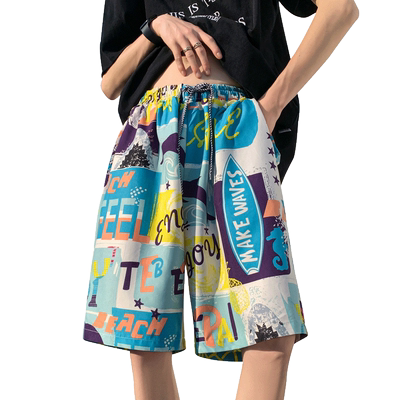 潮流宽松百搭沙滩短裤花裤衩潮牌