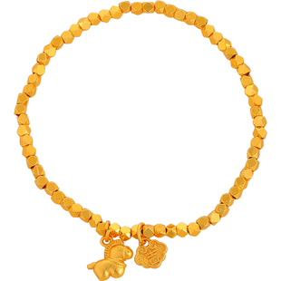 沙金小马手链女属马人2026年佩戴手饰轻奢小众精致马年本命年礼物