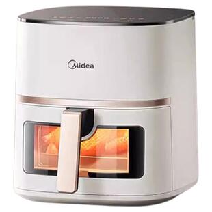 美的空气炸锅6.3L家用新款智能大容量可视免翻面无油多功能电烤箱