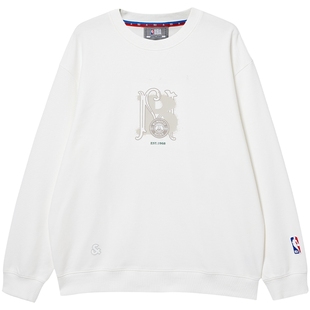 杰克琼斯NBA联名雄鹿队2025年新款男装秋季卫衣圆领字母上衣