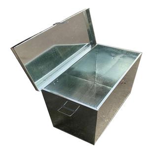 镀锌铁皮箱钱箱带锁储物盒手提铁箱子长方形收纳盒大号五金工具箱