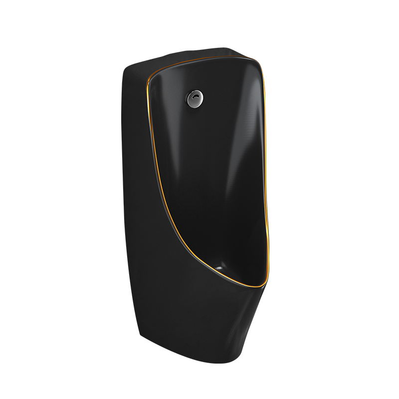 【补贴15％】科众黑色小便器感应挂墙式男士家用落地小便斗池陶瓷