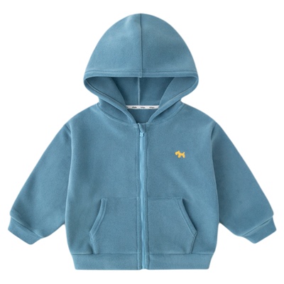 [抗静电]嘟嘟家男童外套宝宝上衣秋冬加绒保暖女童衣服摇粒绒加厚