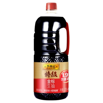 李锦记金标生抽1.9L大瓶加量装