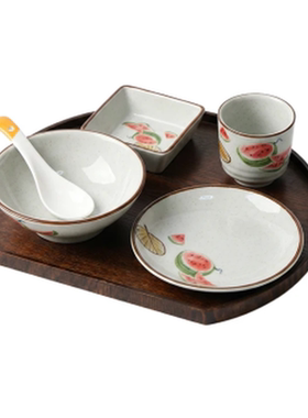 舍里一人食餐具组合月子碗碟套装