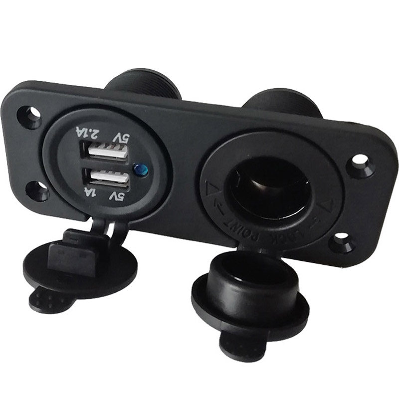车载充电器12v汽车点烟器双usb