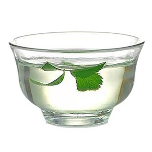10个装耐热玻璃迷你品茗杯40ml玉兰杯蜡烛杯家用茶杯茶碗功夫茶具