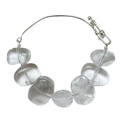 lightnight夜白【泡影】原创轻奢小众天然水晶银手镯手环手链