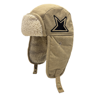 雷锋帽子女冬季加绒加厚保暖护耳飞行员帽东北防寒骑行滑雪帽男款