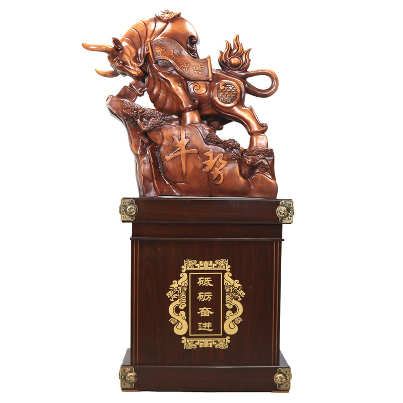 高档开业乔迁落地牛摆件工艺品