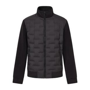 【90鹅绒】GOLDEN BEAR/金熊 冬季新品男装上衣拼接立领羽绒外套