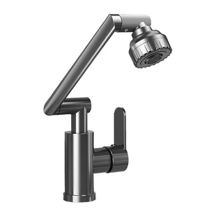 机械臂水龙头洗脸盆万向冷热水池家用卫生间浴室洗手盆面盆台上盆