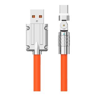 乐糖120W旋转数据线tpyec弯头快充数据线180度可旋转机甲usbtypec线机客硅胶typec数据线tpyec安卓充电线批发