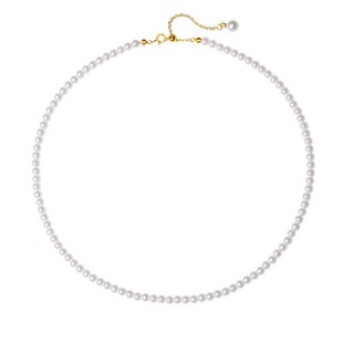 诸暨淡水珍珠项链女18K金正圆baby小米珠锁骨链时尚气质百搭礼物