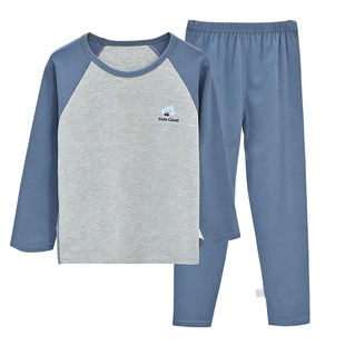 红豆儿童内衣套装纯棉男童秋衣秋裤女童秋衣全棉家居服棉毛衫睡衣