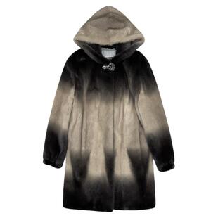 茉萱2025冬季新款进口皇冠天鹅绒貂皮大衣皮草中产款连帽外套女