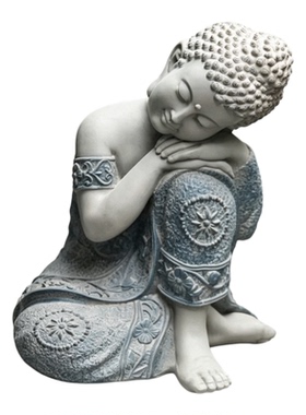 禅意睡佛树脂户外落地摆件