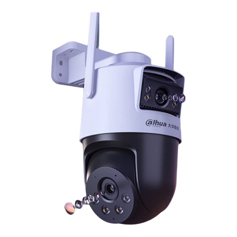 大华夜视王双目监控摄像头WiFi4G终身免流量2026新款室外全彩P10A