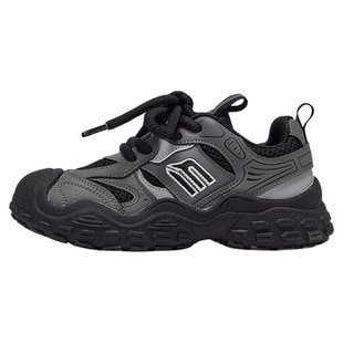 马骑顿男童鞋子运动鞋黑色2026春季新款户外儿童跑步鞋轻便女童