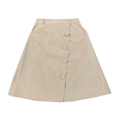 春夏大码不规则遮胯a字半身裙