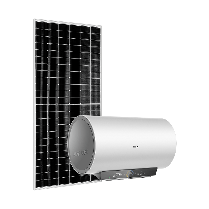 海尔新型家用太阳能热水器屋顶光伏板发电加热两用自动上水农村