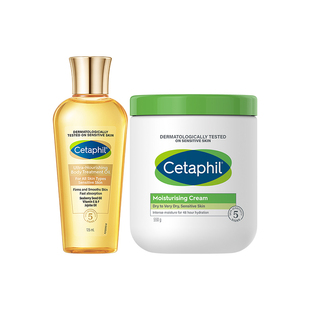 【自营】Cetaphil/丝塔芙大白罐身体乳550g+金绷带身体油125ml