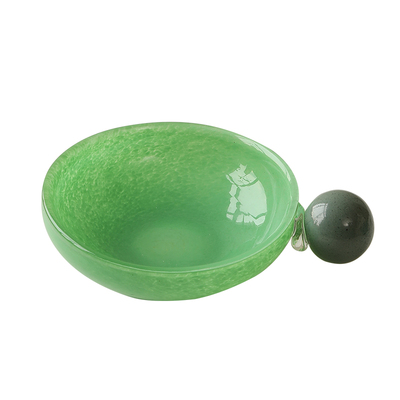 水果盘客厅茶几家用精致高颜值轻奢2025新款托盘玻璃糖果盘子前台