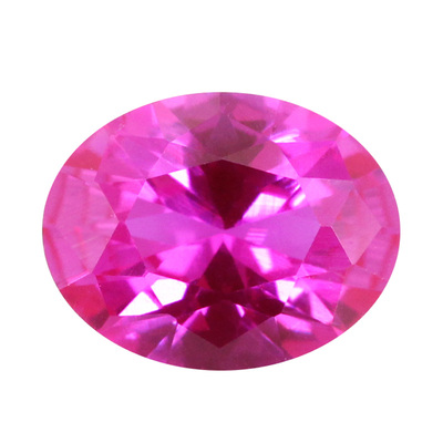 椭圆形红宝石裸石散珠DIY