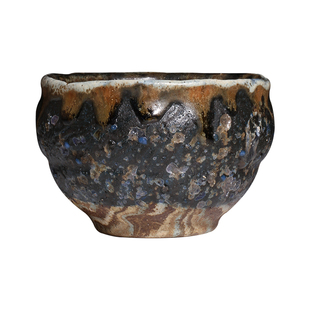 茶与器台湾省古川子早期岩矿茶杯老岩泥岩韻主人杯手工杯功夫茶具