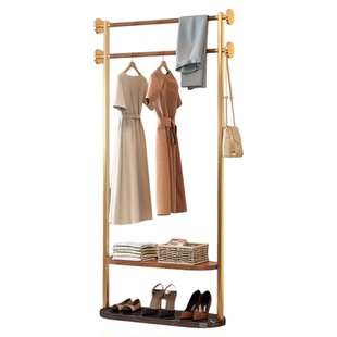 「安居乐业」不锈钢挂衣架落地卧室家用金属衣帽架房间简易挂衣架