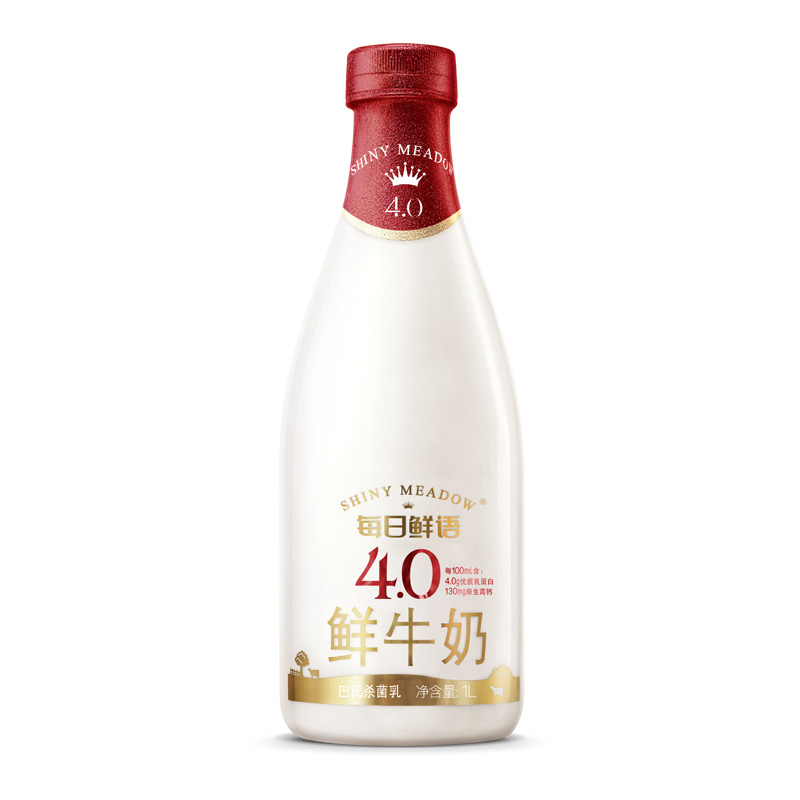 每日鲜语高端鲜牛奶1L*4瓶装牛奶4.0鲜奶高钙生牛乳营养早餐奶