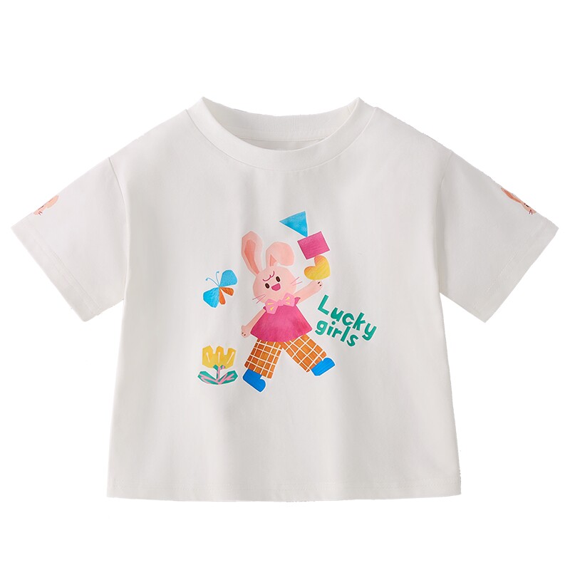 jellybaby女童t恤2026夏季儿童夏装凉感小童上衣薄款五岁宝宝短袖