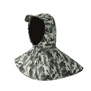 新款迷彩男女通用垂钓户外抽绳披肩防晒防风防灰尘帽子打磨涂装