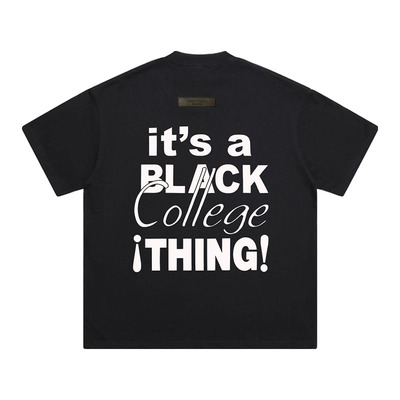 潮牌ESSENTIALS字母徽章短袖T恤