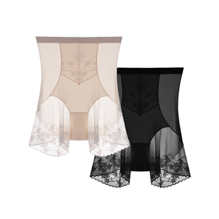 蕾丝收腹提臀裤薄款强力收小肚子产后塑形束腰美体束腰翘臀安全裤