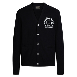 【100%绵羊毛】曼加龙秋冬季新款羊毛开衫外套针织衫男士保暖毛衣