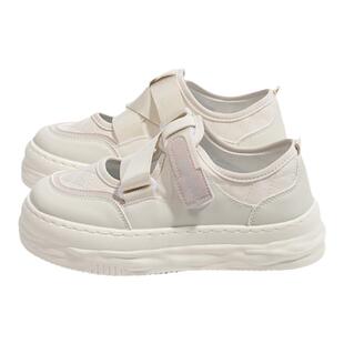 环球配裙子小白鞋女2025夏季新款魔术贴镂空女鞋百搭夏天透气板鞋