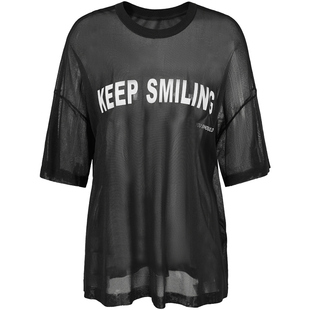 曼德诗薄款针织衫女2025夏夏新款冰丝修身上衣叠穿短袖圆领t恤