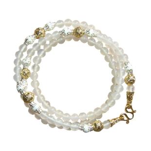 挂泰国佛牌链子天然白玛瑙珠水晶吊牌唐卡吊坠挂链项链原创佛链绳