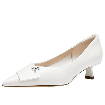 真美诗优雅鸢尾花尖头高跟鞋