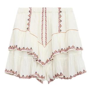 MARANT ETOILE2025 JOCADIA法式荷叶边刺绣薄纱短裤女