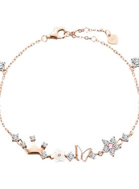 迪士尼蝴蝶结手链女款轻奢小众