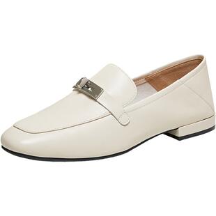 百思图2026春季新款超软羊皮乐福鞋商务通勤皮鞋女单鞋C0551AA6