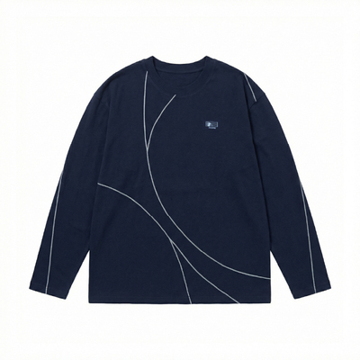 户外运动休闲纯色基础长袖T恤男