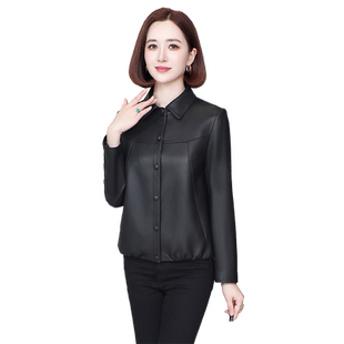 真皮皮衣女士2025春秋季新款休闲头层皮海宁绵羊皮夹克外套短款