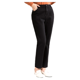 葵牌中老年妈妈装黑色牛仔裤秋冬装直筒长裤时尚休闲高腰加绒保暖