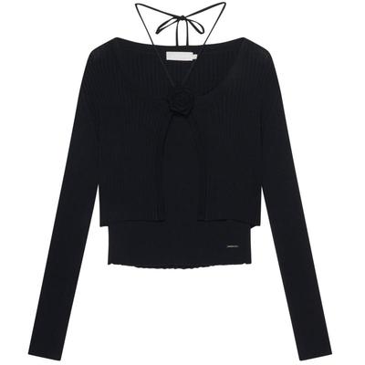 REVAN芮范设计师款复古芭蕾风真两件毛衫RN70601123