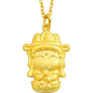 周生生(生肖猴羊佩戴)本命佛大日如来黄金吊坠89235P计价