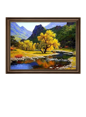 聚宝盆山水油画大芬村装饰